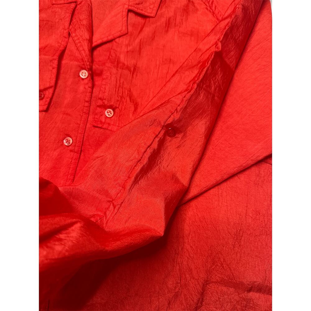 VTG Diane Von Furstenberg Red Button Down Long Sleeve DVF - Women's M - Picture 3 of 6